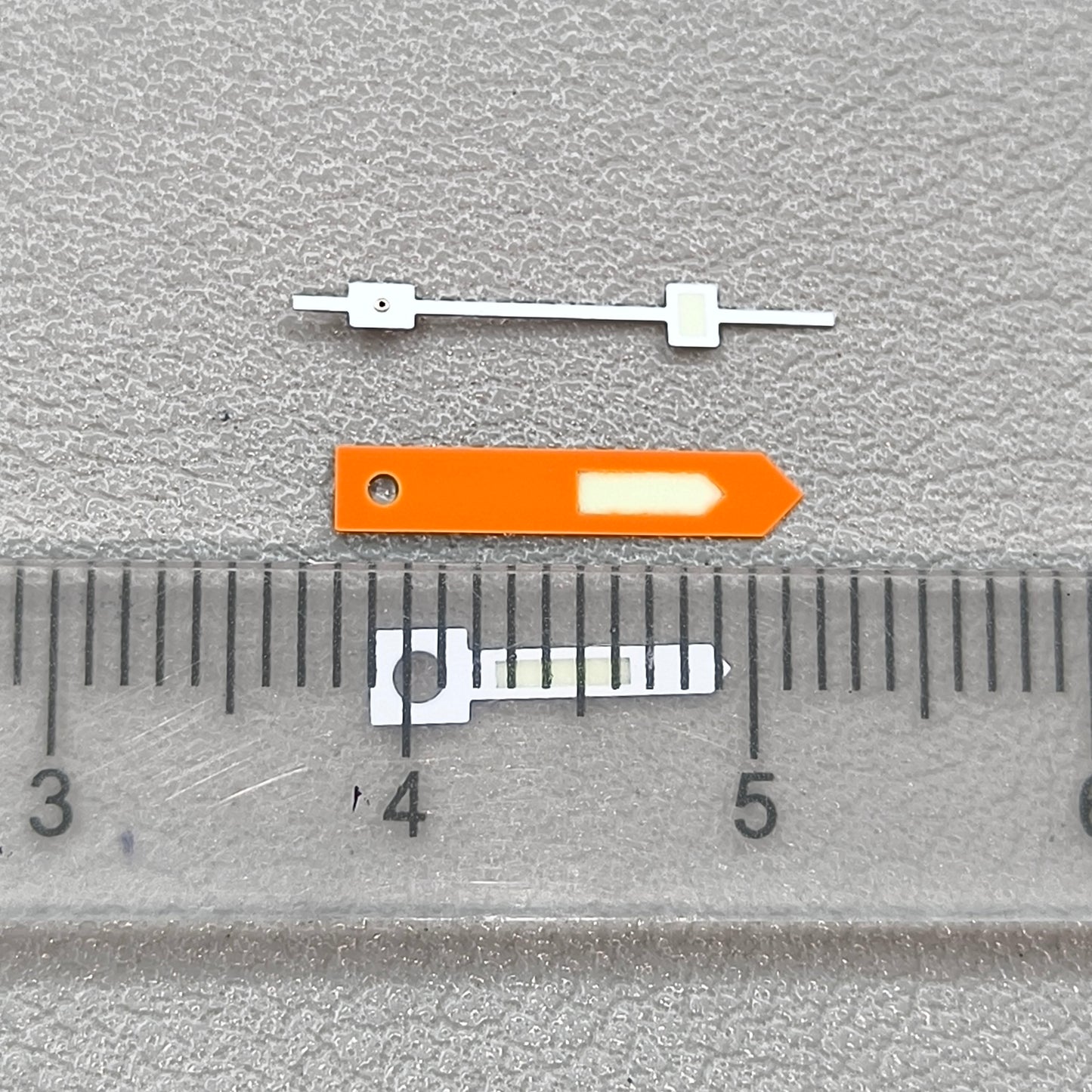 C3 Green Lume Orange+White Trim Vintage Watch Hands for NH34 NH35 NH36 NH38