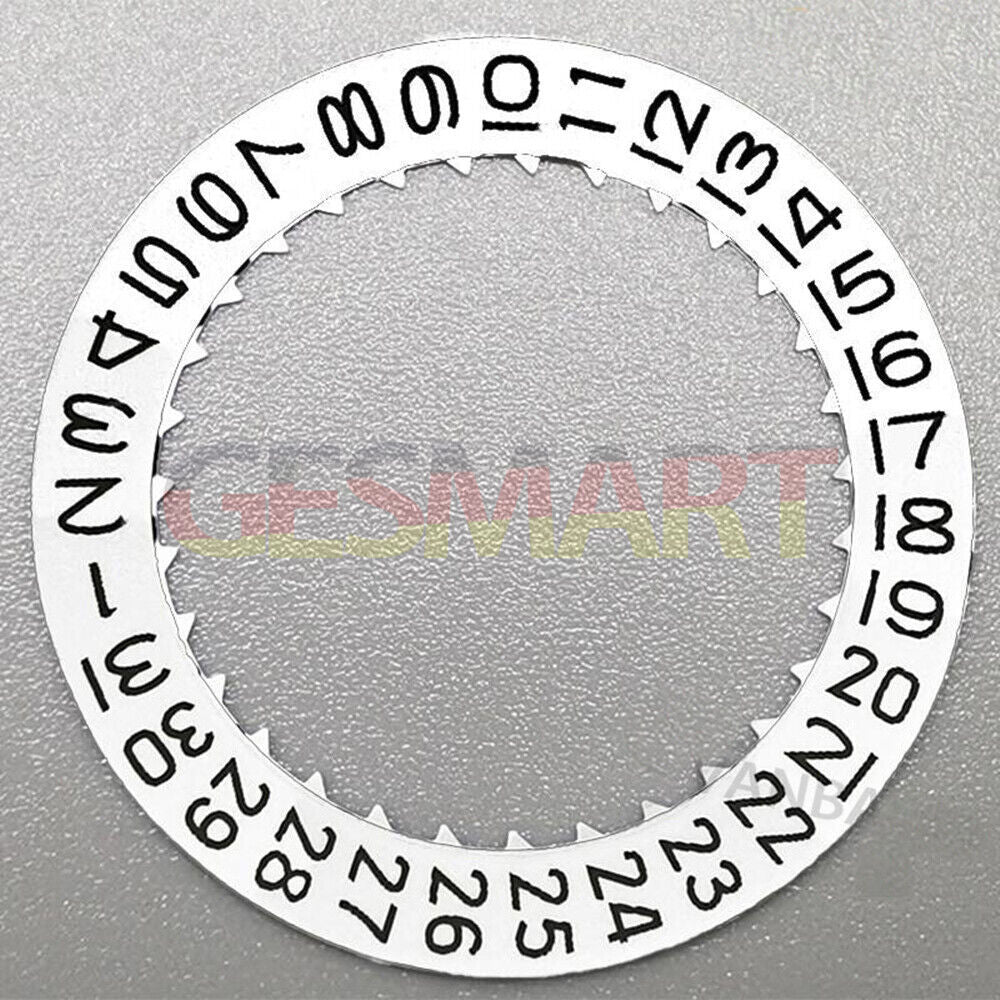 Japan Made white date disk wheel for Miyota 9015 watch with date at 3 o'clock, precision fit.