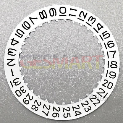 Japan Made white date disk wheel for Miyota 9015 watch with date at 3 o'clock, precision fit.