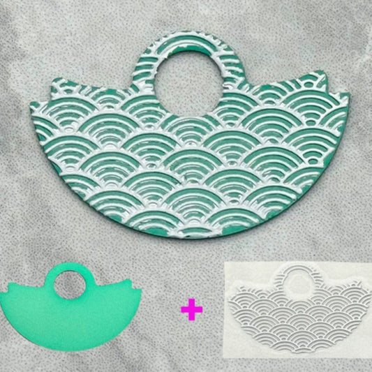 Mint Green Background Silver Wave Up Slice Rotor Oscillating Weight for NH35