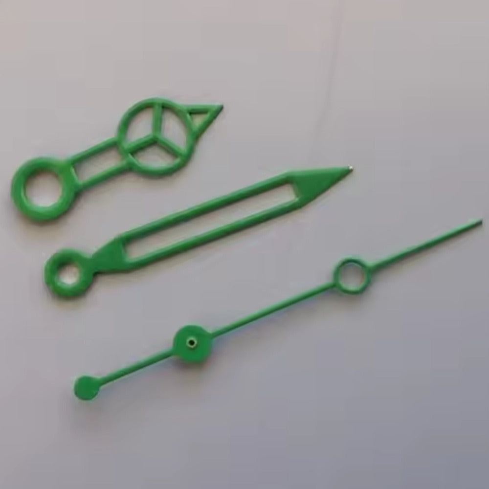 Green Hollow 7.75mmx12mmx12.5mm Watch Hands Suitable for NH35/36/4R/7S Movement