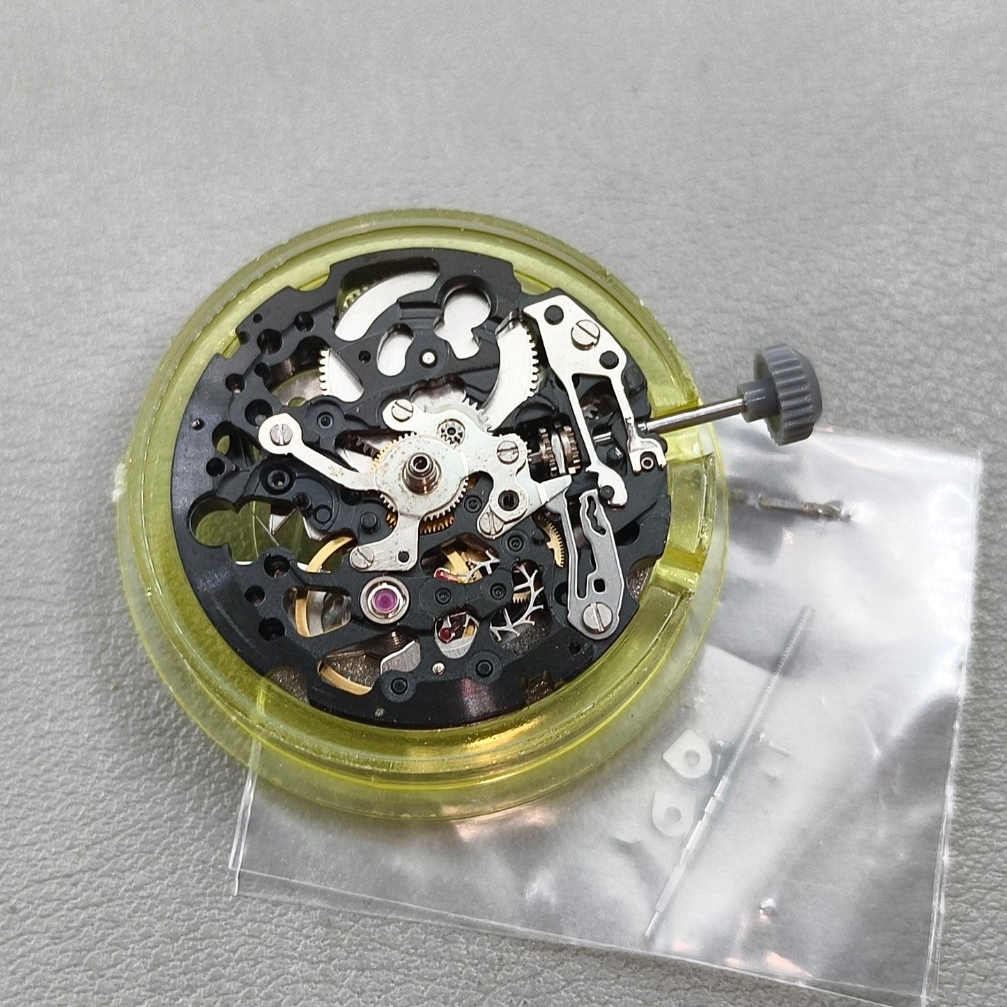 Japan Miyota Black+Silver Hollow 8N24 Automatic Mechanical Movement
