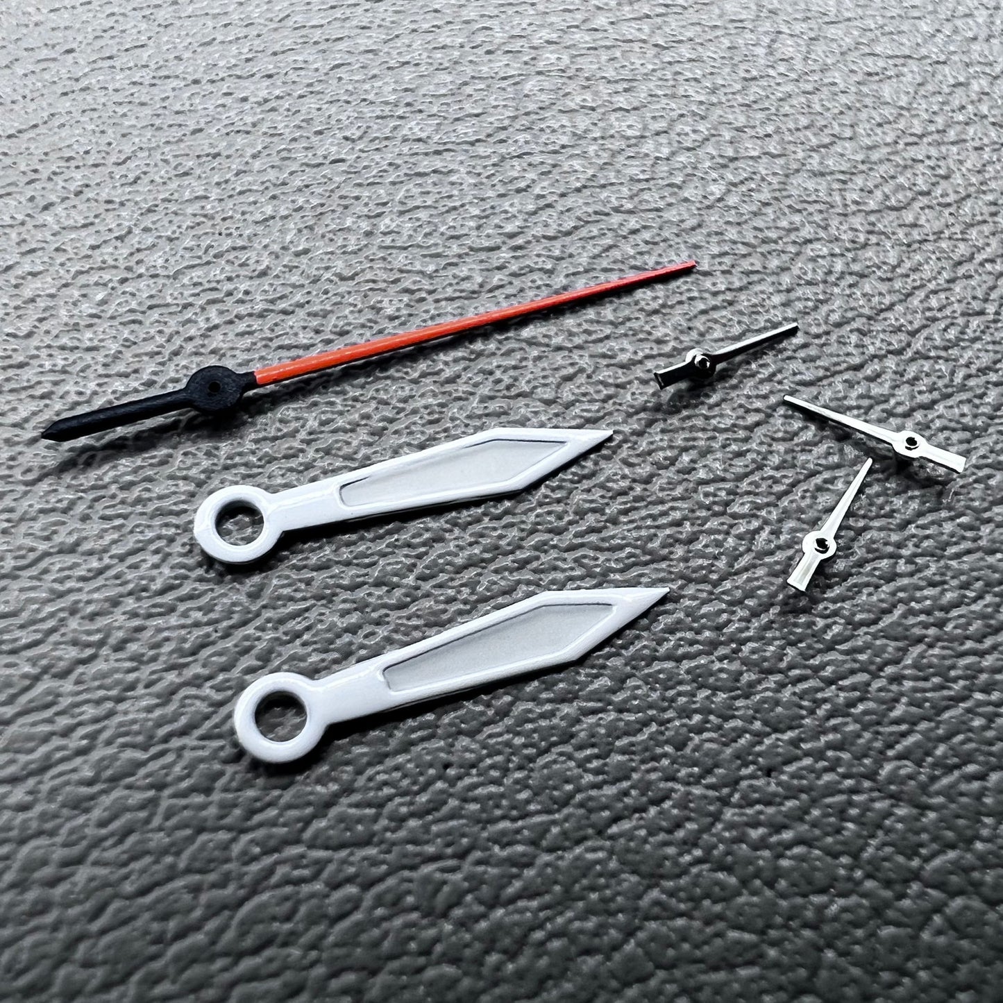 2 Sets White Trim Orange Second Hand Watch Hands for Miyota OS10 OS20 OS60 OS80