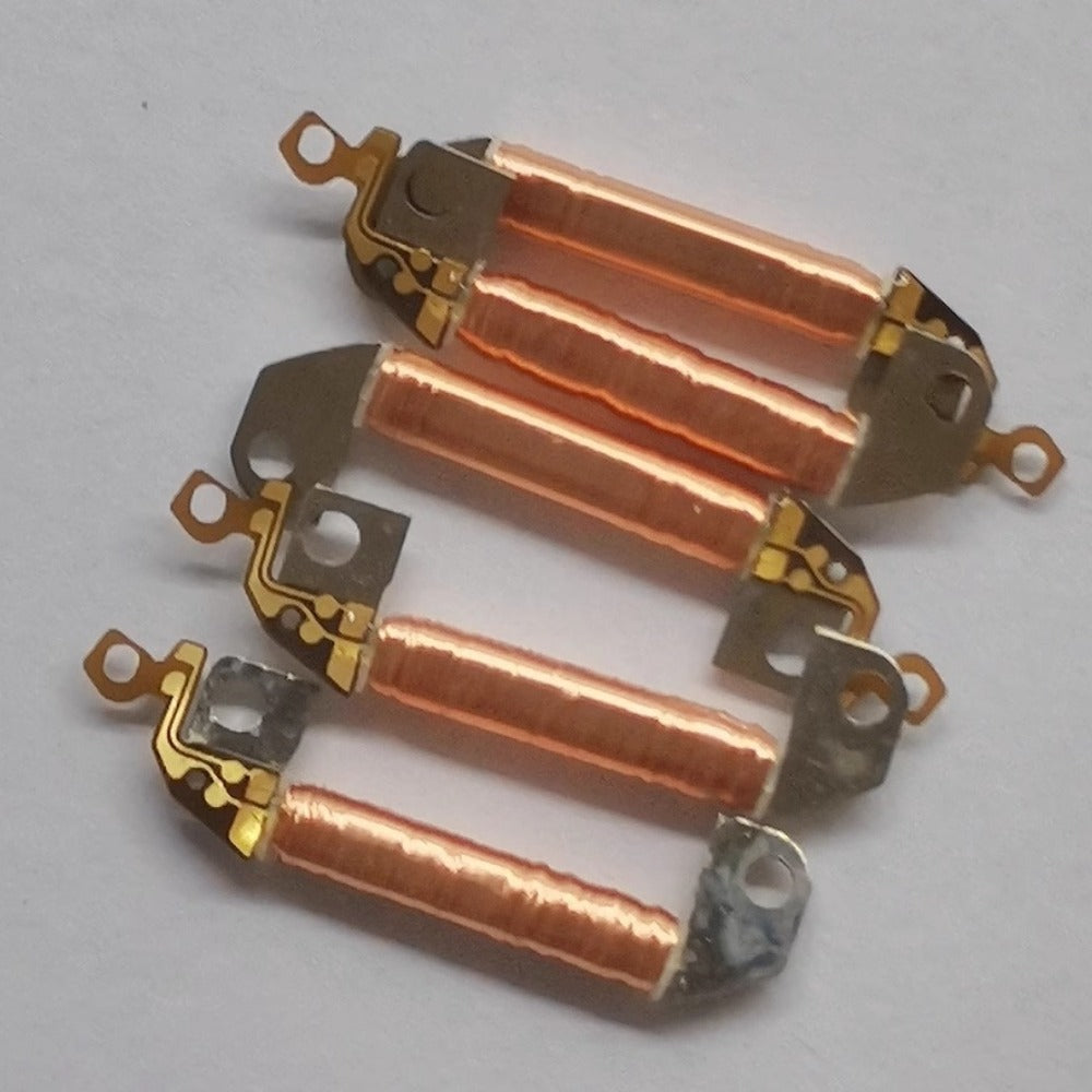 Japanese coil component for Seiko 5J21A quartz watch movement, essential for precise timekeeping.