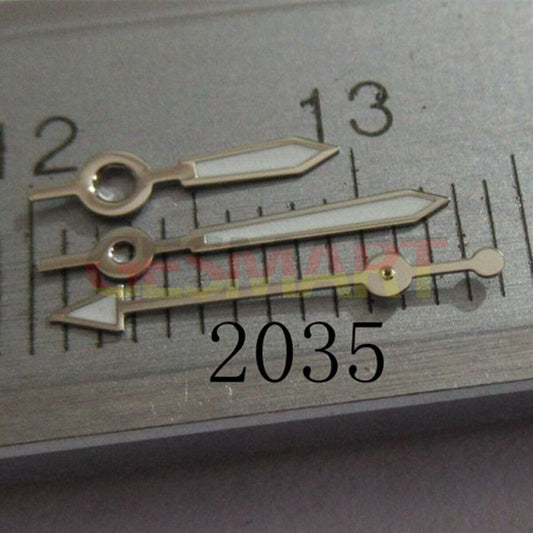 Aiguille de montre lumineuse verte avec garniture argentée de 10 mm pour Miyota 2035 2115 2105 2305 2315