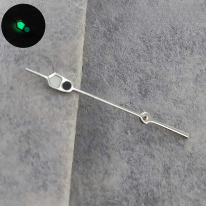 Watch Hands Silver Black For NH35 NH36 7S26 7S36 4R35 4R36 C3 Green Luminous