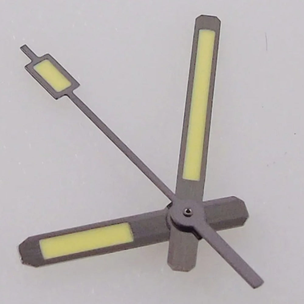 Dark grey trim watch hand with Super C3 luminous green lume, compatible with NH35 NH36, SKX007, SKX009, SKX017 models.