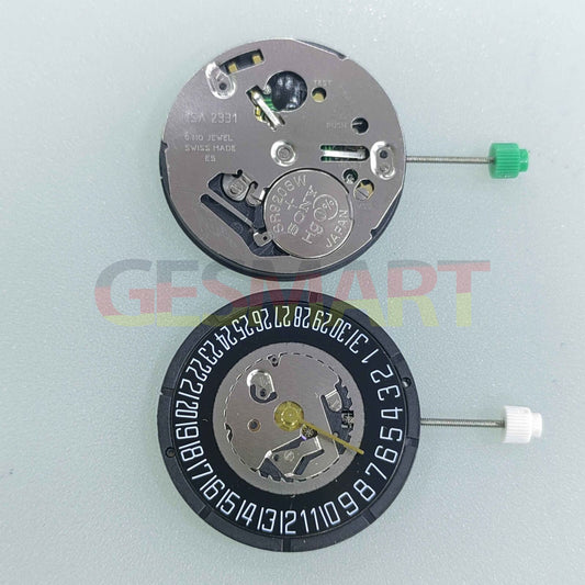 ISA 2331 Black Dial Quartz Movement Date At 6 Watchmaker Watch Repair Part