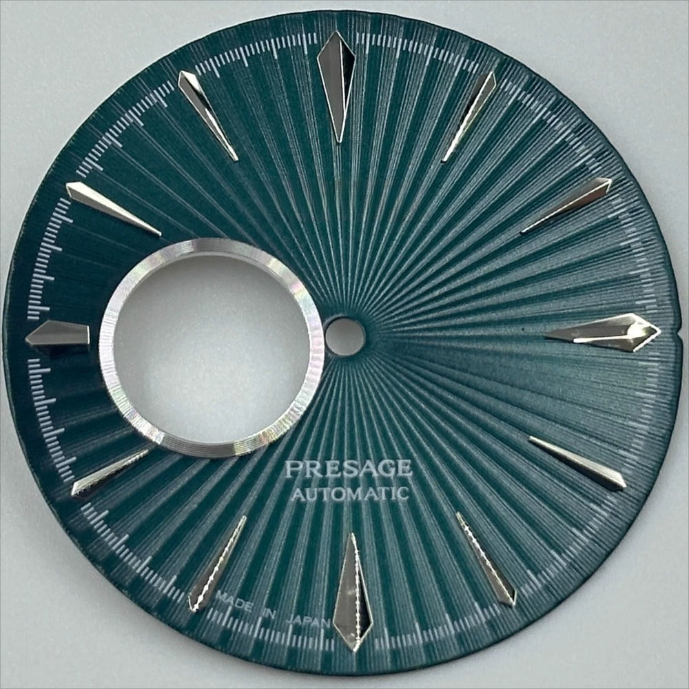 35mm Silver Nail green dial with no lume, cocktail style for NH39 watch movement