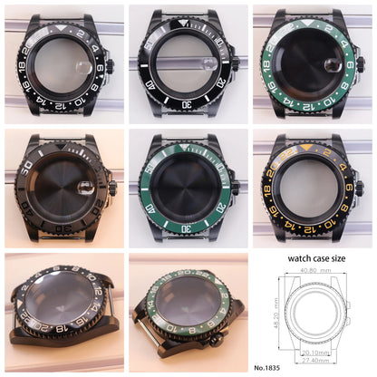 40mm Watch Case For NH34 NH35 NH36 NH38 NH70 4R36 Miyota 8215 Eta 2824 GMT SUB