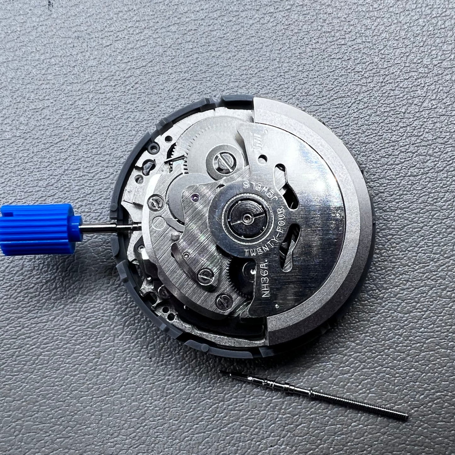 Japan Seiko NH36 NH36A Movement English font Black Disk Week Crown@3.8