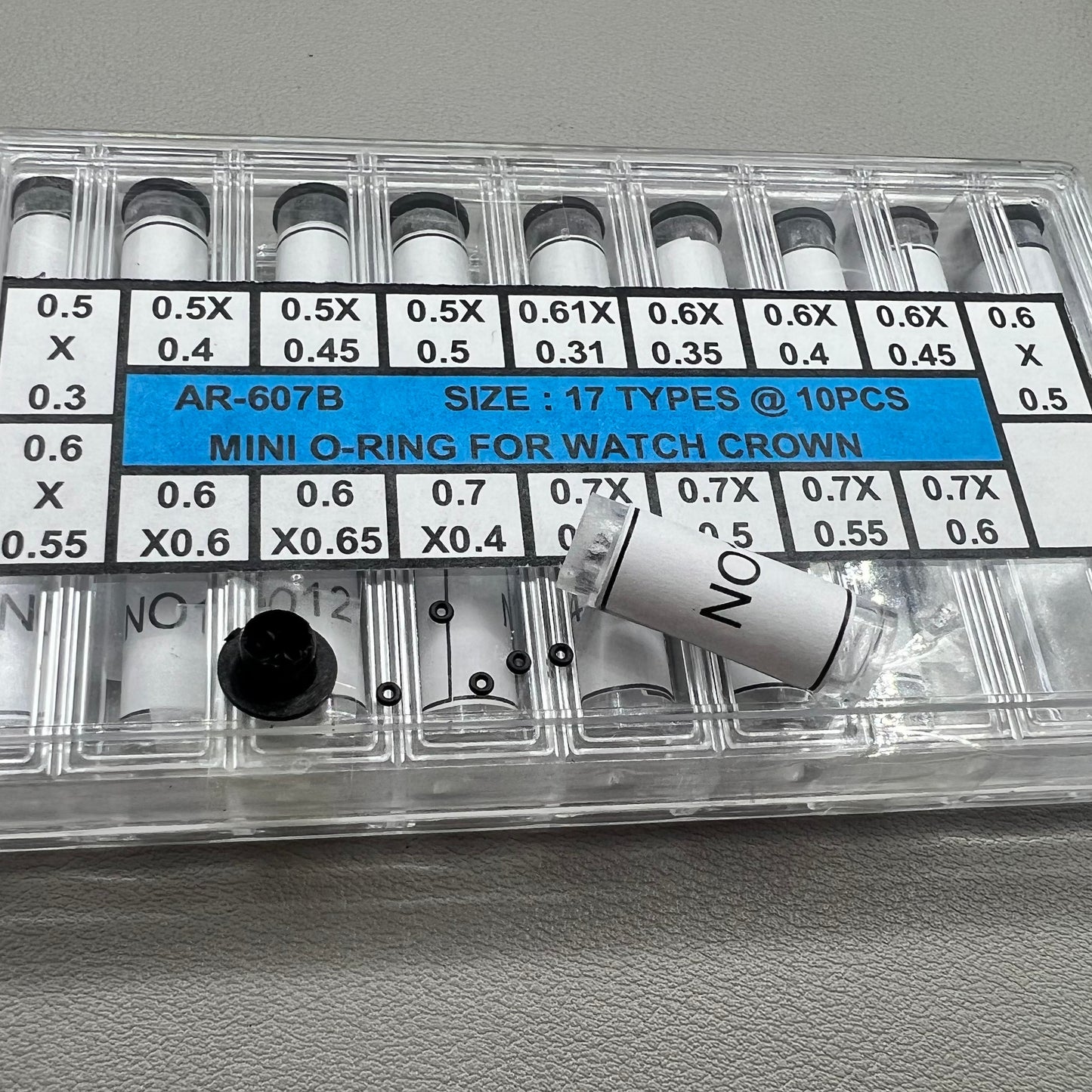 Glas Kristall AR-607B Mini O-Ring Wasserdichte Dichtung für Uhrenkrone