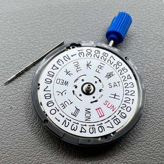 Japan NH36 automatic watch movement with date dial and crown positioned at 3.8, precision timekeeping accessory.