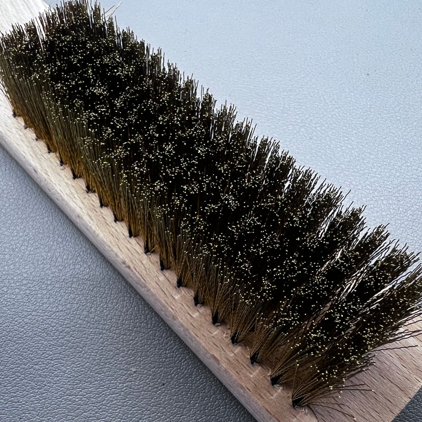 2 PIECES Copper Wire Brush Rust Removal Wooden Handle Metal Cleaning Jewelry Tool