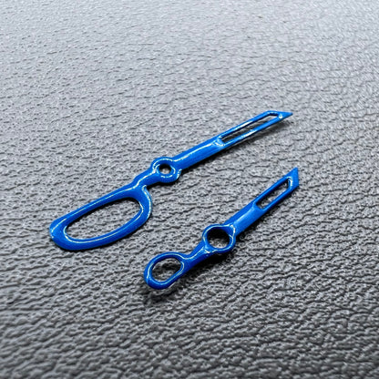 2 Sets NO Lume Scissors Shape Watch Hands Set Fit for NH35 NH36 Movement