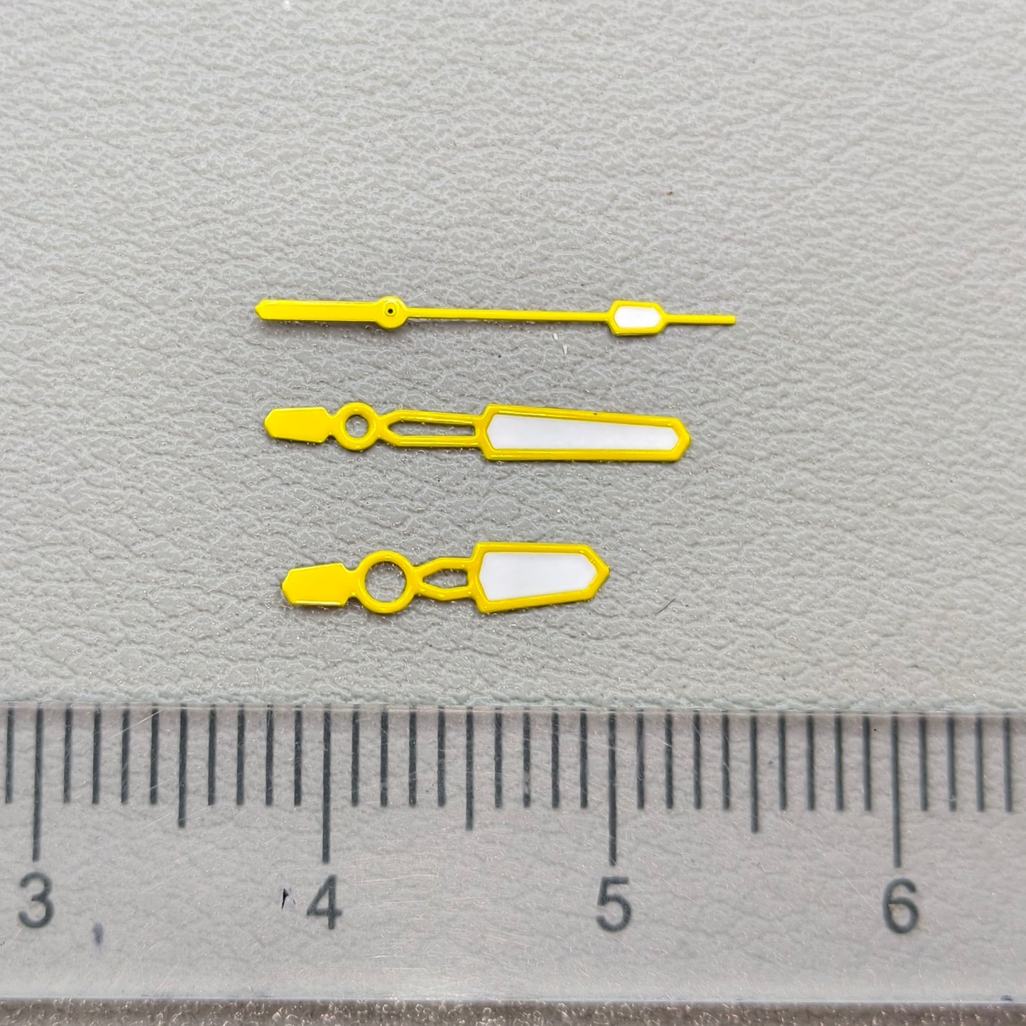 2 Sets Modified 3 Pins Green Luminous Yellow Watch Hands for NH35 NH36 4R 7S
