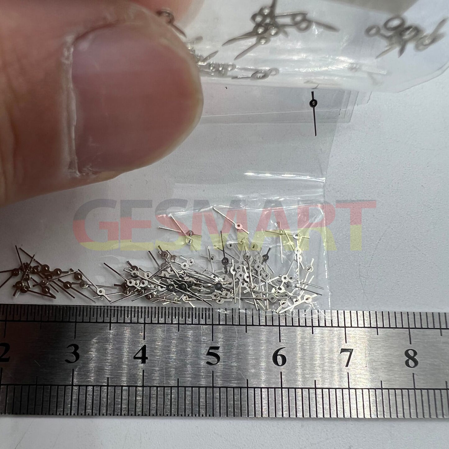 Lot de 100 aiguilles de seconde de 5 mm argentées pour mouvement à quartz Miyota 2035