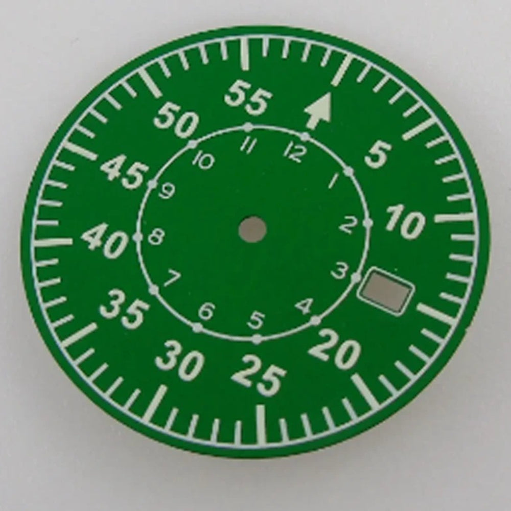 33.6mm Multicolor Watch Dial Fit For NH35AA NH36AA with Green Luminous Modified