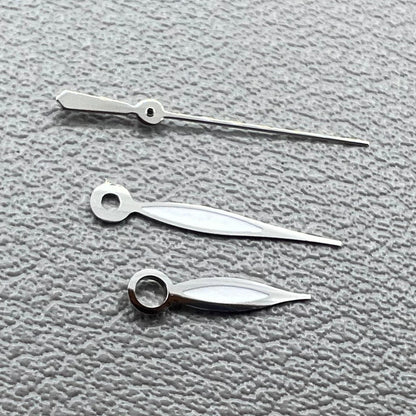 Grünes Leuchtendes Blattförmige Uhrzeigerset mit Silberrand für H35 H36 7S26