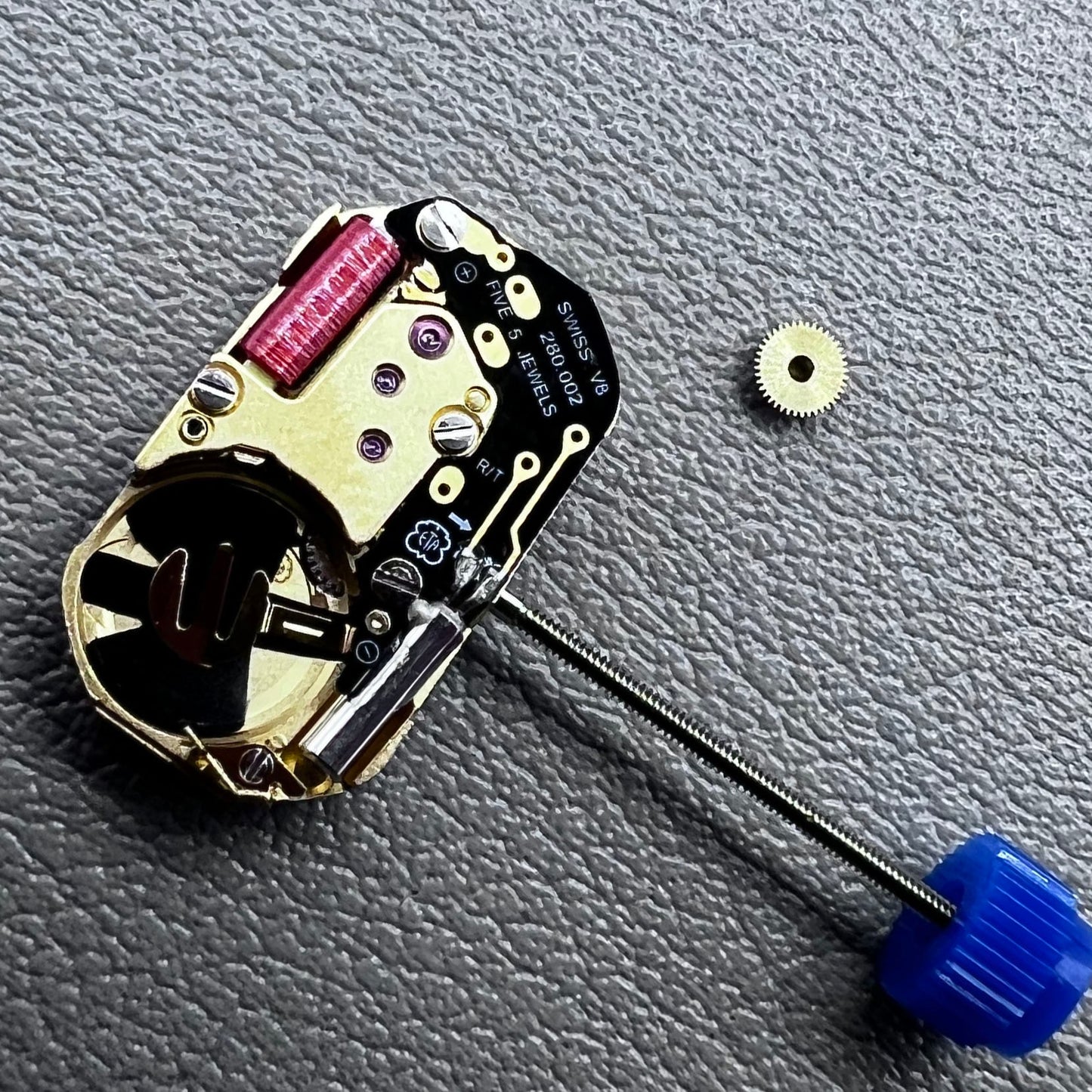 Swiss ETA 280.002 quartz watch movement with 2-hand design, precision craftsmanship by ETA.