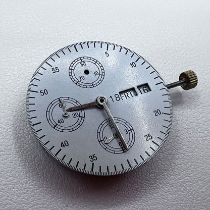 China Dandong 7750 Mechanical Movement Double Calendar Small Second@9