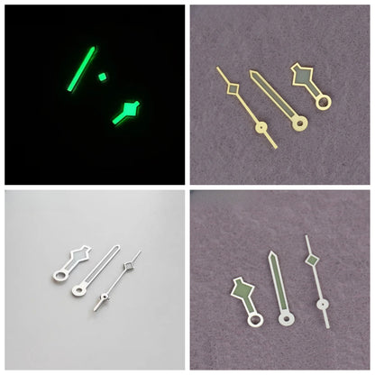 Watch Hands Snowflake Hands For NH35 NH36 7S26 7S36 Blue lume 8*12.5mm