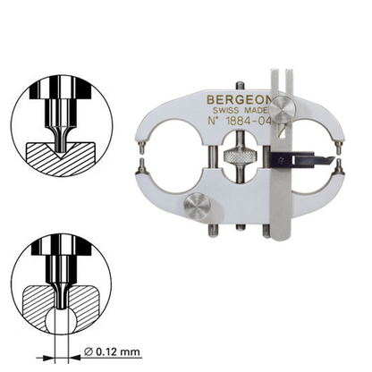 Bergeon 1884-04 precision calipers for accurate watch balance wheel adjustment in horology.