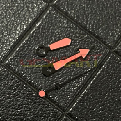 Multi-color luminous watch hands with black trim for NH35/NH36/4R/7S movement, ideal for watch repair and customization.