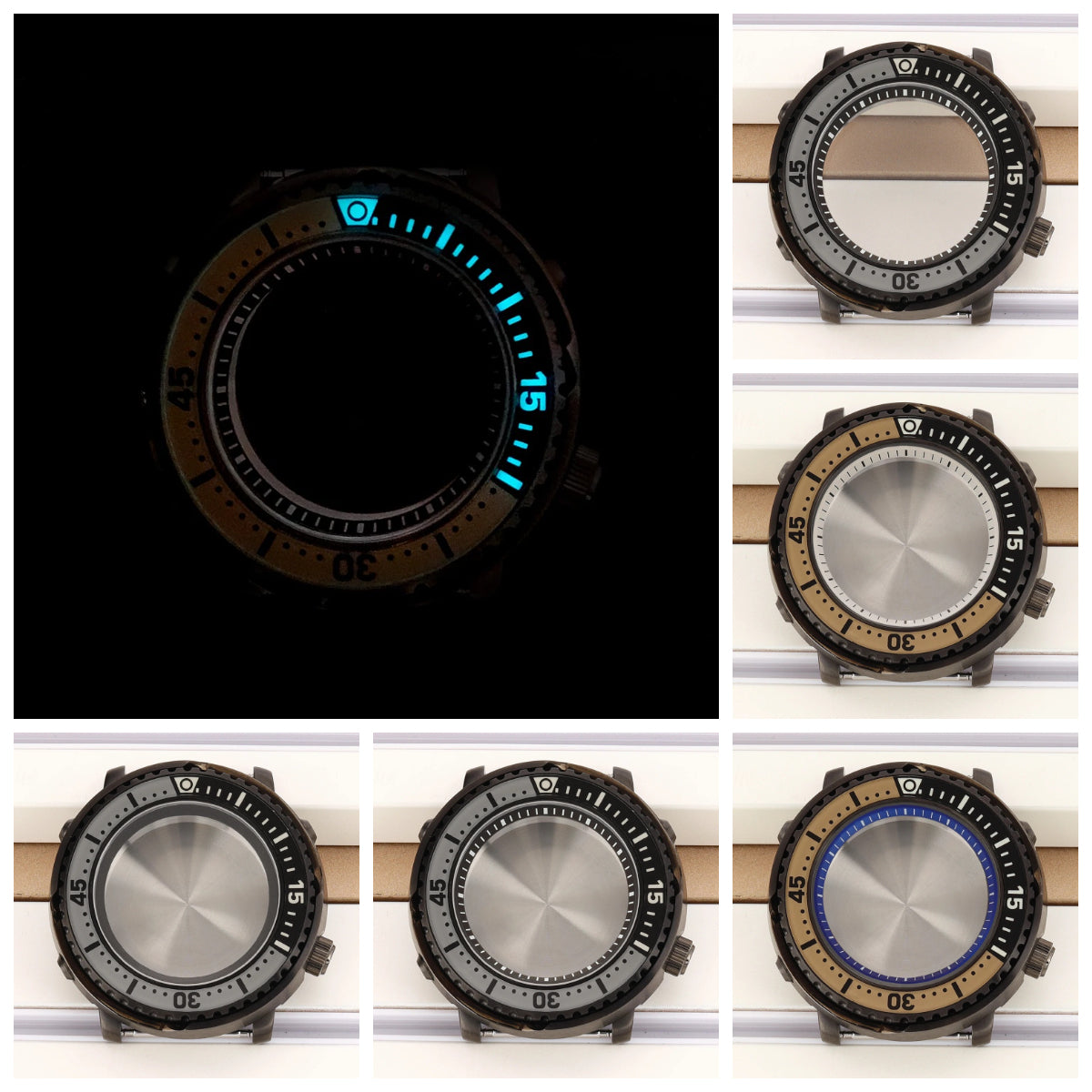 40mm Fluted Bezel Watch Case Sapphire For PRX Super Player Mod NH35 NH36 NH34/38