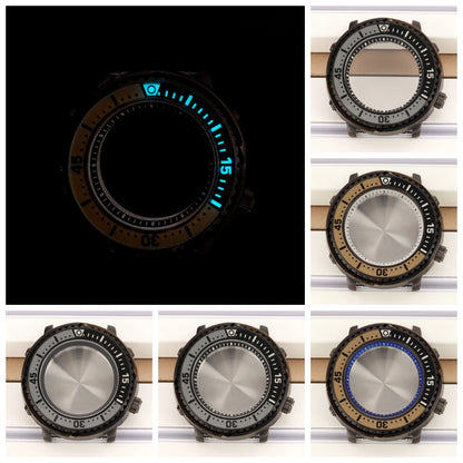 40mm Fluted Bezel Watch Case Sapphire For PRX Super Player Mod NH35 NH36 NH34/38