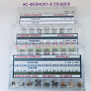 0.7/0.8/0.9 Hongkong Made Standard Watch Crown Kit Assortment for Watchmaker