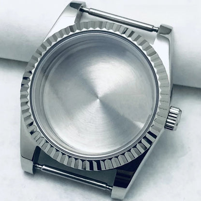 36/40mm S Crown Steel Sapphire Watch Case For NH34 NH35 NH36 ETA 2824 PT5000