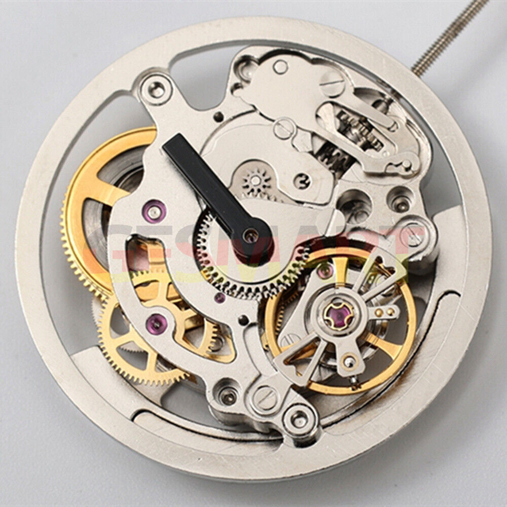 Shanghai silver hollow watch accessory highlighting intricate automatic mechanical movement details.