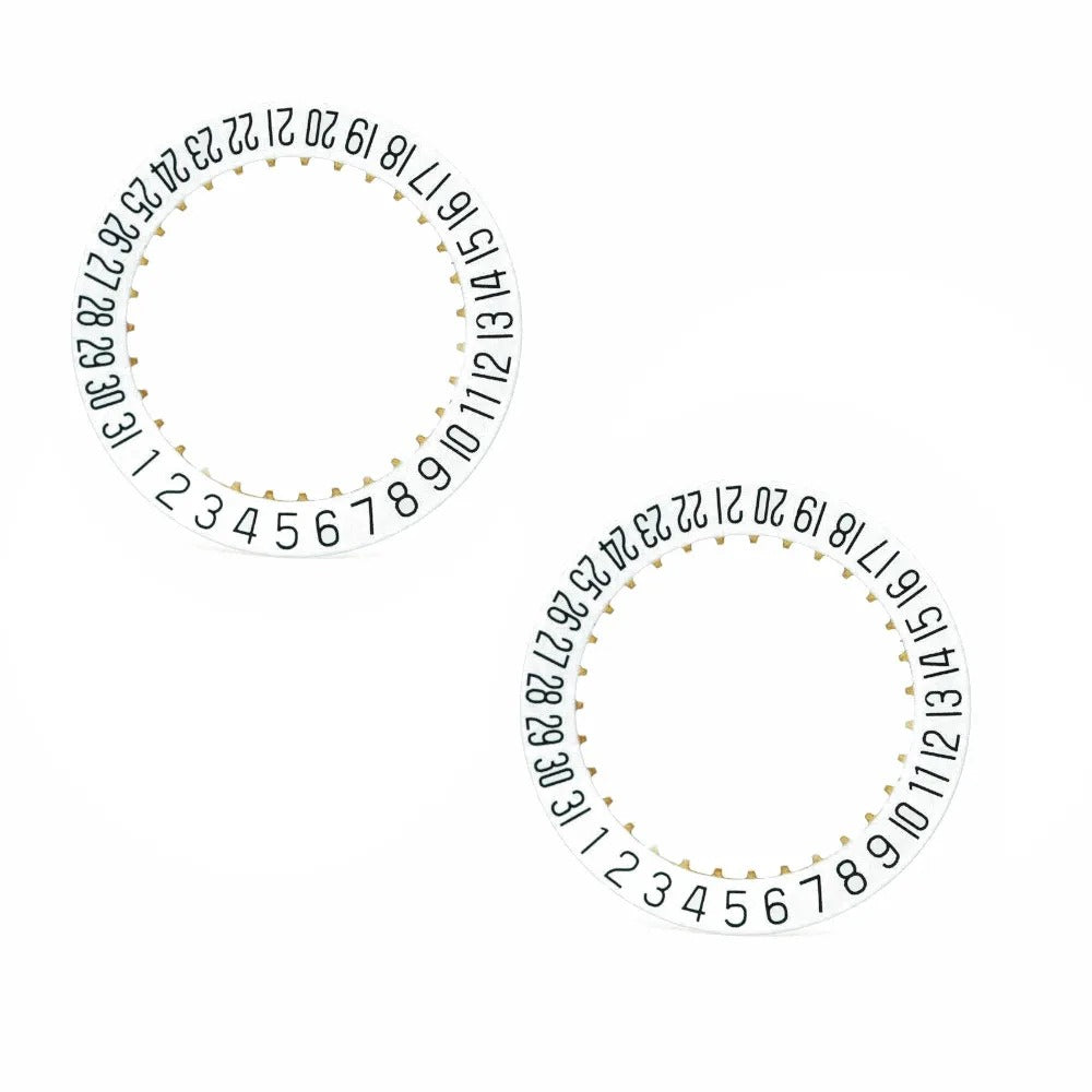 Date wheel disc replacement set for ETA 2804-2 watch movement, 2 of 5PCS, precision repair parts.