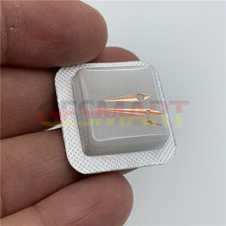 Arrow-shaped non-luminous watch hands set for Orient 46941 movement, precise fit with durable metal build.