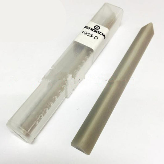 Bergeon 1953-D triangular Arkansas stone for precise watch accessory sharpening, 100x10 mm size.