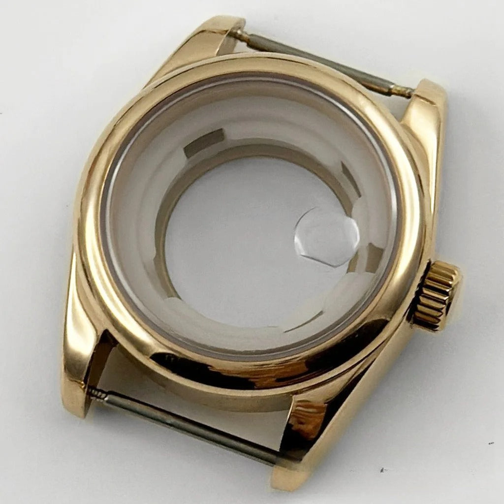 Ladies 31MM Round Bezel Sapphire Glass Jubilee bracelet Watch Case Fit NH05 NH06
