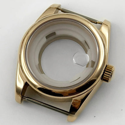 Ladies 31MM Round Bezel Sapphire Glass Jubilee bracelet Watch Case Fit NH05 NH06