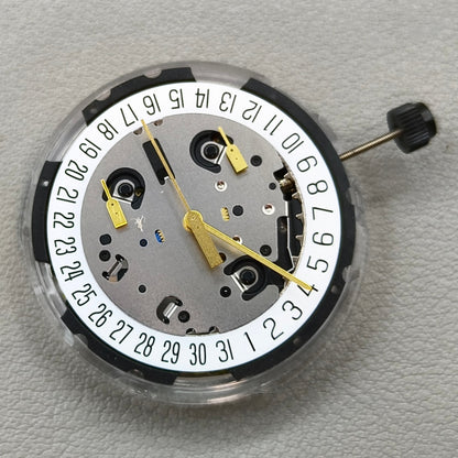 Swiss ETA G10.212 Watch Quartz Movement  3 Hands Date@6
