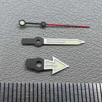 Red second hand watch hand with C3 lume, designed for Tuna NH35/36 NH70/72 SKX007 models, high visibility.