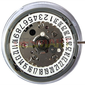 Genuine NH34 Automatic Mechanical GMT Movement White Date Hacking Seconds Date@6