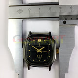 34mm Dandong Made Manual Mechanical Watch 19 Jews Black Dial Golden Nail 3 Hands