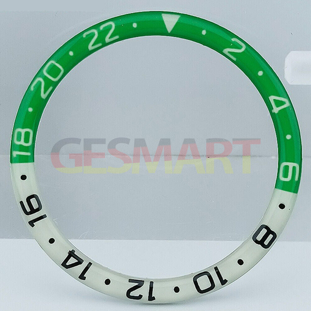 Blue luminous 38mm resin and aluminum alloy watch bezel for SKX007 SKX011 series, durable style.