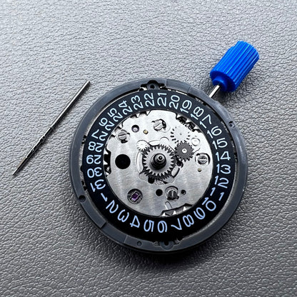 Seiko NH34 Mechanical GMT Movement Hacking Seconds Date@3 Black Disk