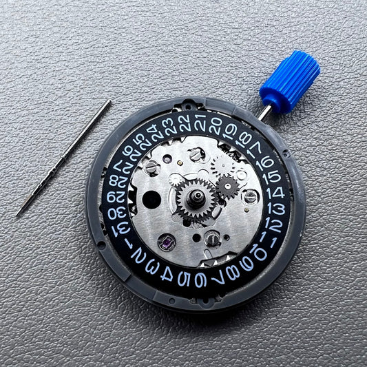 Seiko NH34 Mechanical GMT Movement Hacking Seconds Date@3 Black Disk