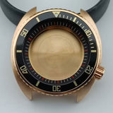 42.5mm Golden Watch Case Black Bezel+Ring for NH35 NH36 NH38 NH70 NH72