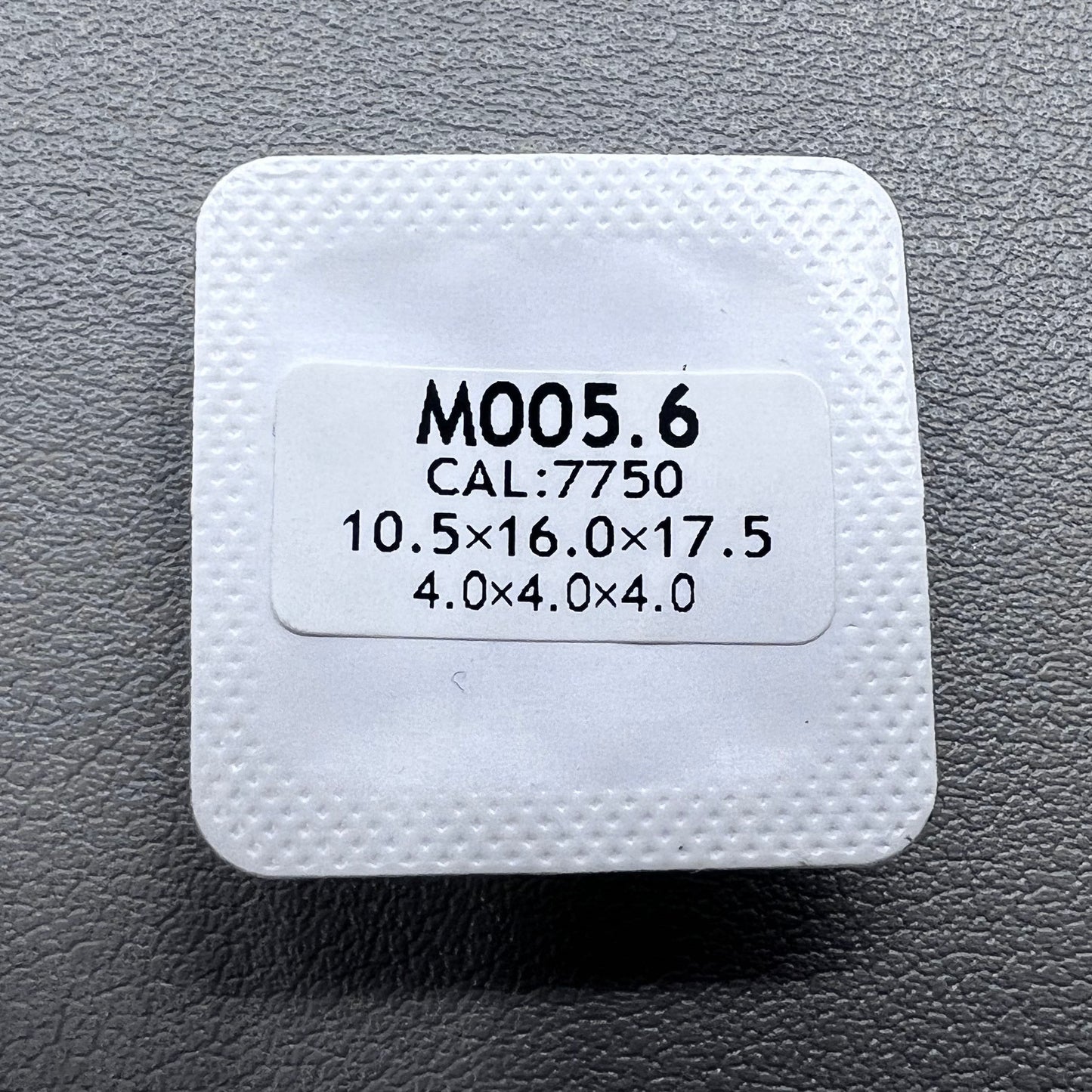 Silver trim watch hands with luminous tips, compatible with ETA Dandong 7750 movement, brand M005.0/M005.1.