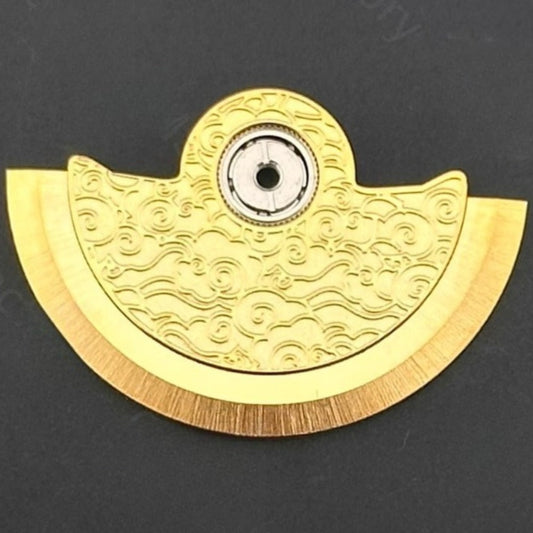 Modified Golden Wave Cloud Pattern Rotor Oscillating Weight for NH35 NH36 Movement