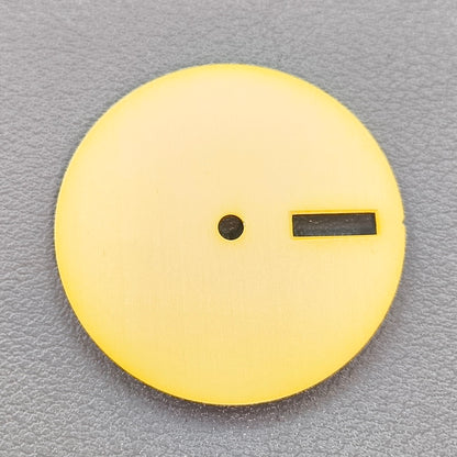 No Lume Modified 28.5mm Yellow Color Watch Dial Metal Suitable for NH36 Movement