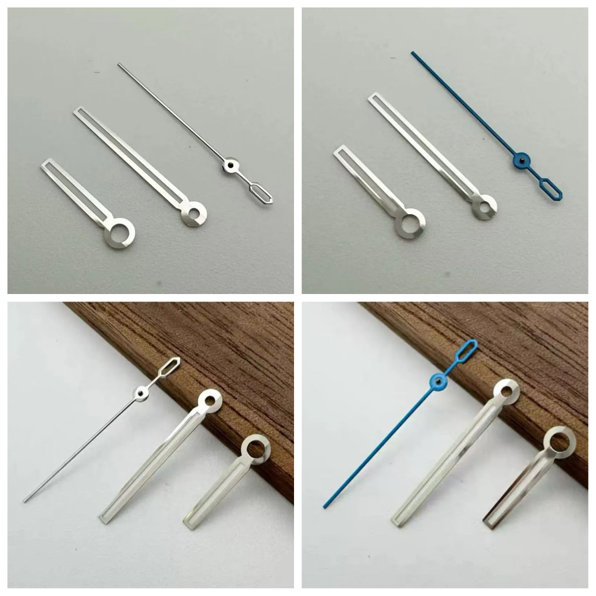 Modified Green Luminous Silver/Blue Watch Hands for NH35/NH36/4R/7S Movement